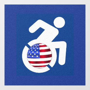USA Handicapped Window Cling
