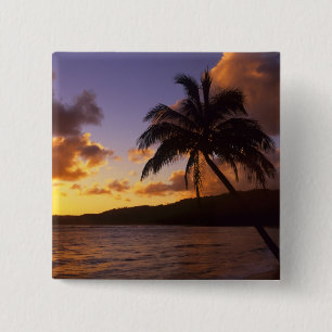 USA, Hawaii, Kauai, Colourful sunrise in a 2 Inch Square Button