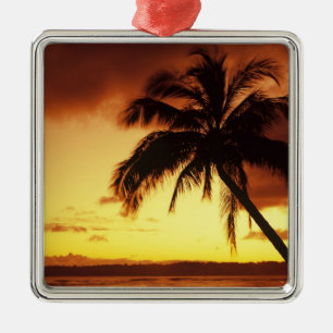 USA, Hawaii, Maui, Colourful sunset in a Metal Ornament