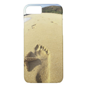USA, Hawaii, Maui, Makena Beach, Footprint and Case-Mate iPhone Case