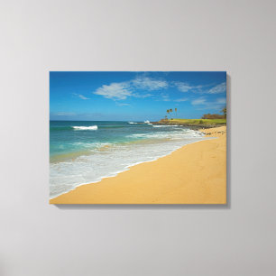 USA, Hawaii, Molokai Island, Three Mile Beach Canvas Print