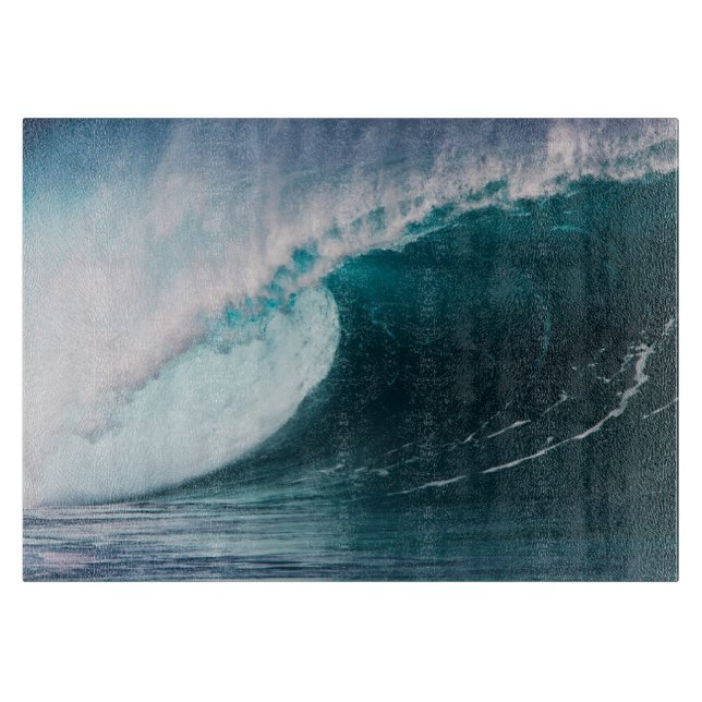 USA, Hawaii, Oahu, Large waves Cutting Board (Front)