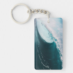 USA, Hawaii, Oahu, Large waves Keychain