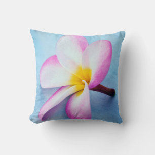 USA, Hawaii, Oahu, Plumeria flowers in bloom 2 Throw Pillow