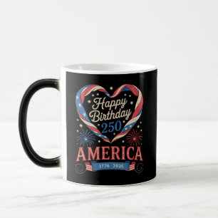 USA Hearts 1776 2026 July 250th Birthday USA Magic Mug