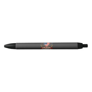 Usa Hearts 1776 2026 July 4Th Black Ink Pen