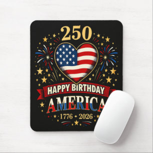 Usa Hearts 1776 2026 July 4Th Mouse Pad