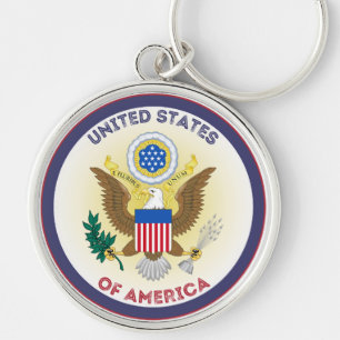 USA Heritage Emblem Keychain