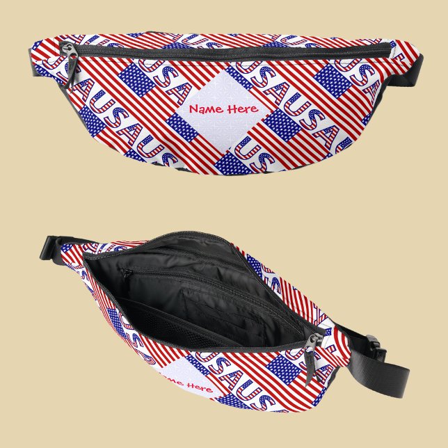 USA Heritage Flag Personalized  Fanny Pack (Creator Uploaded)