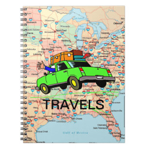 USA Highway Map Travel Planner Notebook
