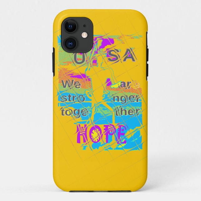 USA Hillary Hope Stronger Together Case-Mate iPhone Case (Back)