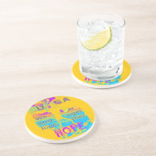USA Hillary Hope Stronger Together Coaster