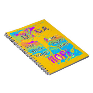 USA Hillary Hope Stronger Together Notebook