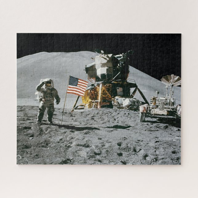 USA  Historic Apollo Moon Landing Jigsaw Puzzle (Horizontal)