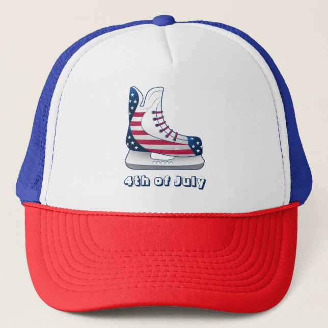 USA Hockey Skates Trucker Hat (Front)