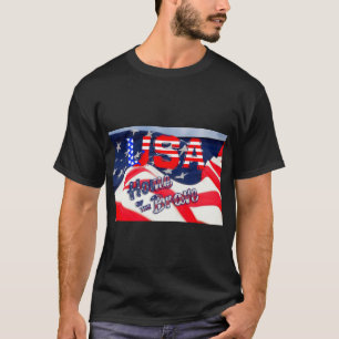 USA Home of the Brave Flag T-Shirt