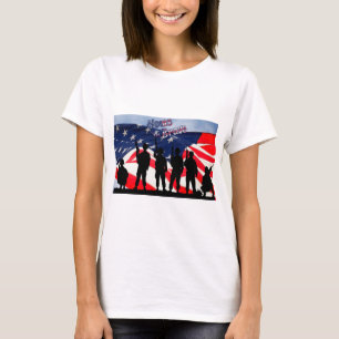 USA Home of the Brave Soldier Flag T-Shirt