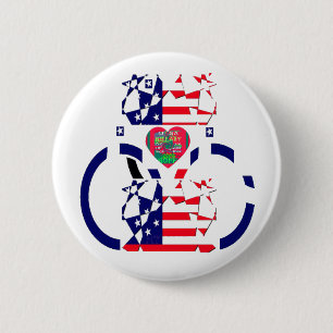 USA Hope Beautiful Amazing National Flag Design Ar 2 Inch Round Button