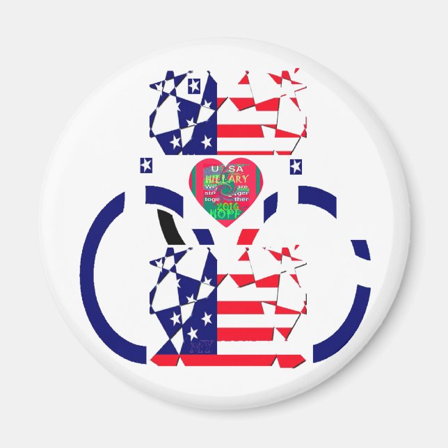 USA Hope Beautiful Amazing National Flag Design Ar Magnet (Front)