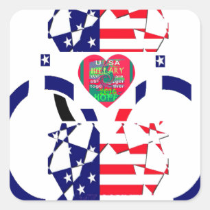 USA Hope Beautiful Amazing National Flag Design Ar Square Sticker