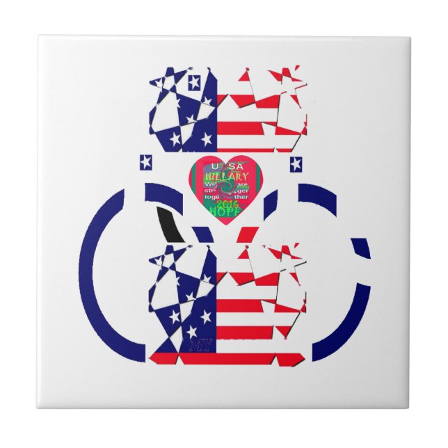 USA Hope Beautiful Amazing National Flag Design Ar Tile (Front)