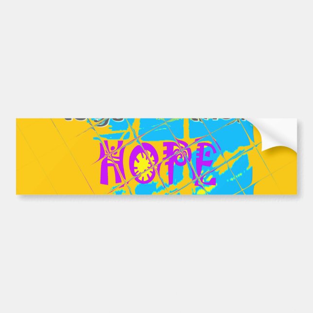 USA Hope: Colourful Textured Design Bumper Sticker (Front)