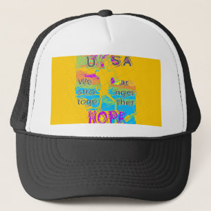 USA Hope: Colourful Textured Design Trucker Hat