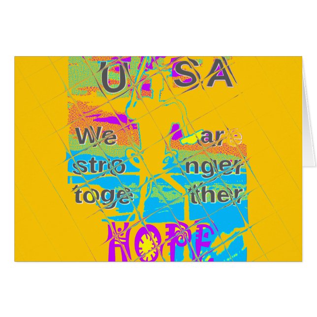USA Hope : Conception texturée colorée (Devant horizontal)