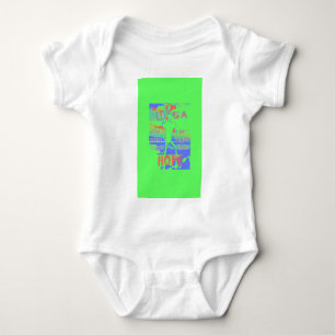 USA Hope: Neon Lemon & Orange Art Baby Bodysuit