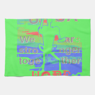 USA Hope: Neon Lemon & Orange Art Kitchen Towel