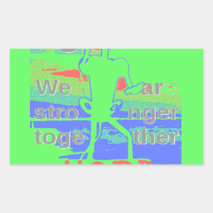 USA Hope: Neon Lemon & Orange Art Sticker