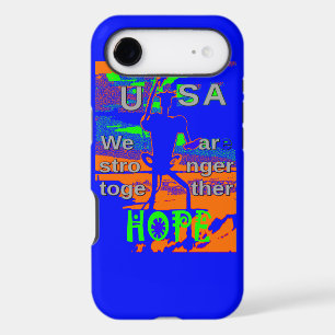 USA Hope Strong Together - A Patriotic Tapestry