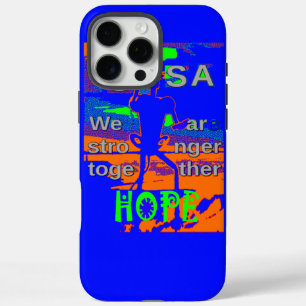 USA Hope Strong Together - A Patriotic Tapestry iPhone 16 Pro Max Case