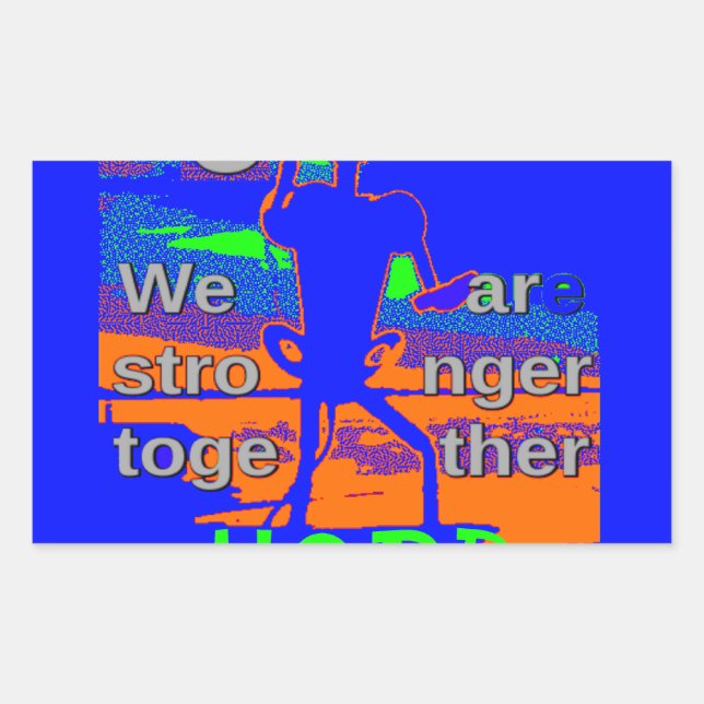 USA Hope Strong Together - A Patriotic Tapestry Sticker (Front)