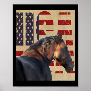Usa Horse Western Wear Horseback Riding Poster