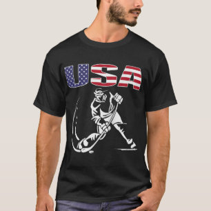 USA Ice Hockey Fans Flag Support Team USA Jersey T-Shirt