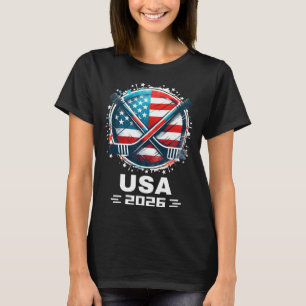 Usa Ice Hockey Lovers 2026 Hockey Fans Gifts  T-Shirt