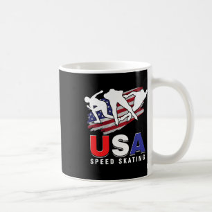 Usa Ice Skate Skating Skaters Speed Figure Skater Coffee Mug