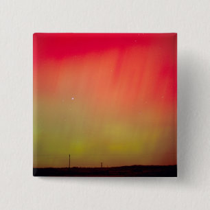 USA, Idaho. Aurora borealis, northern lights at 2 2 Inch Square Button