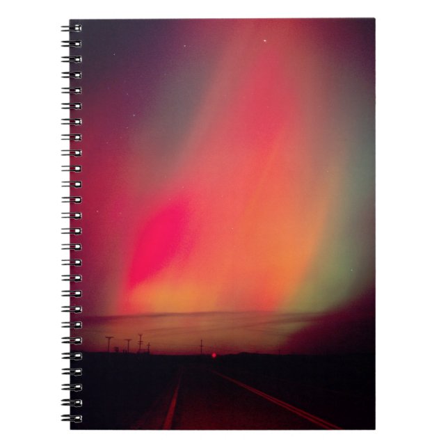 USA, Idaho. Aurora borealis, northern lights at Notebook (Front)