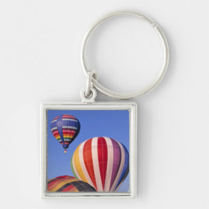 USA, Idaho, Teton Valley. Colourful hot-air Keychain