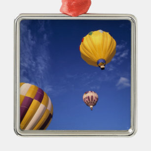 USA, Idaho, Teton Valley. Hot-air balloons Metal Ornament