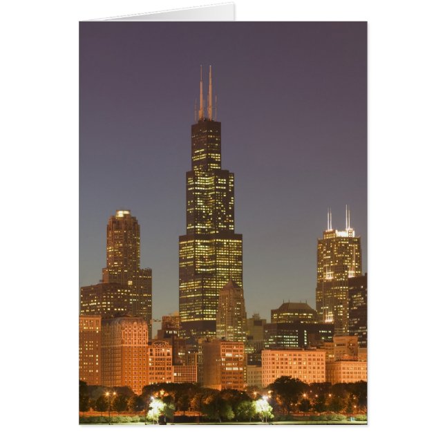 USA, Illinois, Chicago : City Skyline / Soirée (Devant)