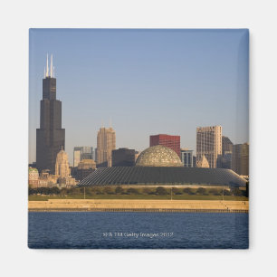 USA, Illinois, Chicago, City skyline with Adler Magnet