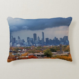 USA, Illinois, Chicago, cityscape Decorative Pillow