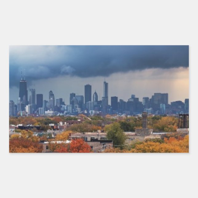 USA, Illinois, Chicago, cityscape Sticker (Front)