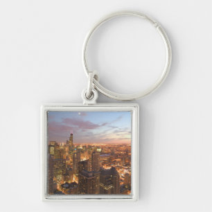 USA, Illinois, Chicago: Evening View of The Loop Keychain