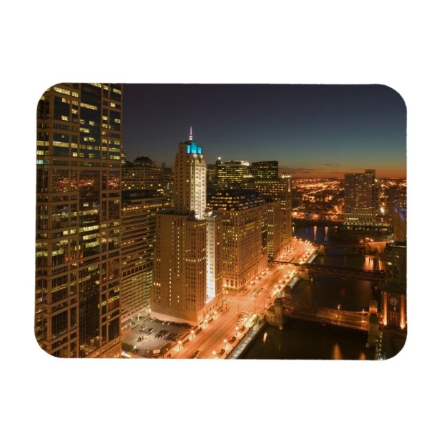 USA, Illinois, Chicago: The Loop: Buildings Magnet (Horizontal)