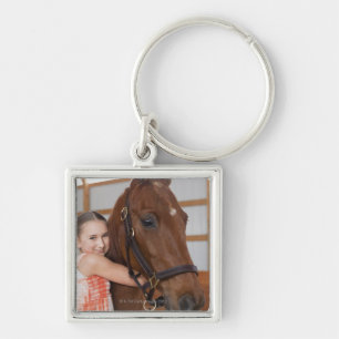 USA, Illinois, Metamora, Portrait of smiling Keychain