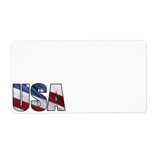 USA in Red White and Blue American Patriotic Flag